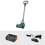 GARDENA HandyMower 22/18V P4A, Tondeuse à gazon Gris/Turquoise, 14620-20, Batterie incluse