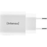 Intenso Adaptateur secteur W30AC chargeur Blanc, 1x USB-C, 1x USB-A