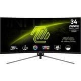 MSI MAG 345CQRDE écran plat de PC 86,4 cm (34") 3440 x 1440 pixels UltraWide Dual Quad HD Noir Moniteur gaming incurvé  Noir, 86,4 cm (34"), 3440 x 1440 pixels, UltraWide Dual Quad HD, 1 ms, Noir