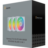 Ocypus Gamma F12 Elite ARGB ventilateurs de boîtier Blanc, 3 pièces, 120 x 120 x 25 mm, PWM