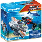 PLAYMOBIL City Action - Scooter de plongée et sauveteur, Jouets de construction 70145