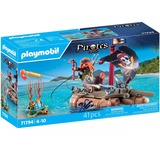 PLAYMOBIL Pirates récupération de trésor sur radeau pirate, Jouets de construction 