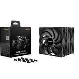 be quiet! Pure Wings 3 140mm PWM high-speed 3-Pack, Ventilateur de boîtier Noir