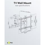 goobay Support mural TV Pro FULLMOTION (L) Noir