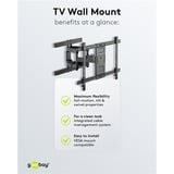 goobay Support mural TV Pro FULLMOTION (L) Noir