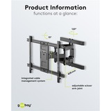 goobay Support mural TV Pro FULLMOTION (L) Noir