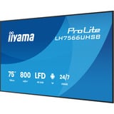 iiyama LH7566UHSB-B1AG, Affichage public Noir (Mat)