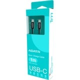 ADATA CACC-100PN-BK câble USB USB 2.0 1 m USB C 480 Gbit/s Noir Noir, 1 m, USB C, USB C, USB 2.0, 480 Gbit/s, Noir