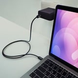 ADATA CACC-100PN-BK câble USB USB 2.0 1 m USB C 480 Gbit/s Noir Noir, 1 m, USB C, USB C, USB 2.0, 480 Gbit/s, Noir