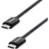 ADATA CACC-100PN-BK câble USB USB 2.0 1 m USB C Noir Noir, 1 m, USB C, USB C, USB 2.0, 480 Gbit/s, Noir