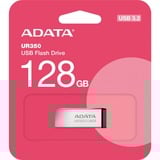 ADATA UR350 lecteur USB flash 128 Go USB Type-A 3.2 Gen 1 (3.1 Gen 1) Noir, Argent, Clé USB Nickel/Noir, 128 Go, USB Type-A, 3.2 Gen 1 (3.1 Gen 1), 100 Mo/s, Casquette, Noir, Argent