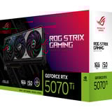 ASUS ROG -STRIX-RTX5070TI-16G-GAMING NVIDIA GeForce RTX 5070 Ti 16 Go GDDR7, Carte graphique GeForce RTX 5070 Ti, 16 Go, GDDR7, 256 bit, 7680 x 4320 pixels, PCI Express 5.0