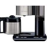 Bosch TKA8A683 machine à café Semi-automatique Machine à café filtre 1,1 L, Machine à café à filtre Noir brillant/en acier inoxydable, Machine à café filtre, 1,1 L, Café moulu, 1100 W, Noir, Acier inoxydable