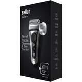 Braun Series 8 8417S rasoir pour homme Rasoir à grille Tondeuse Noir, Argent Argent, Rasoir à grille, Technologie Auto senseur intelligente, Noir, Argent, Batterie, Lithium, 60 min