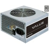 Chieftec Value APB-400B8 unité d'alimentation d'énergie 20+4 pin ATX PS/2 Argent alimentation 400 watt Gris, 1x PCIe, 400 W, 200 - 240 V, 47 - 63 Hz, 3 A, Actif, 100 W