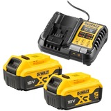 DEWALT Kit de démarrage batterie DCB1104P2, 18 volts, Chargeur Jaune/Noir