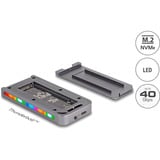 DeLOCK Boîtier SSD M.2 NVMe USB-C 40 Gbps, Boîtier disque dur Gris, avec ventilateur