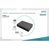 Digitus 4+1 ports Gigabit PoE, Switch Noir