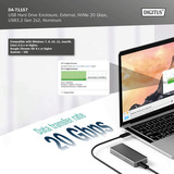 Digitus DA-71157 USB M.2 SSD, Boîtier disque dur Aluminium