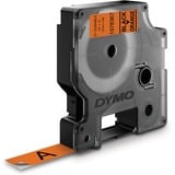 Dymo D1 Étiquettes résistantes | 12mm x 3m | impression en noir sur fond orange | autocollantes étiquettes authentiques pour étiqueteuses LabelManager, Ruban Noir sur orange, Multicolore, Vinyl, Belgique, -40 - 80 °C, DYMO