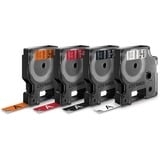 Dymo D1 Étiquettes résistantes | 12mm x 3m | impression en noir sur fond orange | autocollantes étiquettes authentiques pour étiqueteuses LabelManager, Ruban Noir sur orange, Multicolore, Vinyl, Belgique, -40 - 80 °C, DYMO