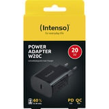 Intenso Adaptateur secteur W20C chargeur Noir, 1x USB-C