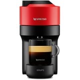 Krups Vertuo Pop XN9205 Entièrement automatique Cafetière à dosette 0,56 L, Machine à capsule Noir/rouge foncé, Cafetière à dosette, 0,56 L, Capsule de café, 1500 W, Noir, Rouge