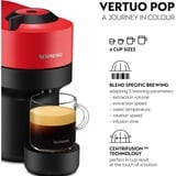 Krups Vertuo Pop XN9205 Entièrement automatique Cafetière à dosette 0,56 L, Machine à capsule Noir/rouge foncé, Cafetière à dosette, 0,56 L, Capsule de café, 1500 W, Noir, Rouge
