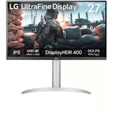 LG 27UP650K-W.AEU écran plat de PC 68,6 cm (27") 3840 x 2160 pixels 4K Ultra HD LED Blanc Moniteur  Blanc/Argent, 68,6 cm (27"), 3840 x 2160 pixels, 4K Ultra HD, LED, 5 ms, Blanc