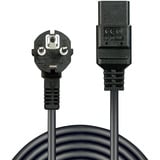 Lindy Câble secteur Schuko vers C19, 2m Noir, 2m, 2 m, CEE7/4, IEC C19