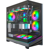 Montech SKY 3 boîtier midi tower Noir | 2x USB-A | 1x USB-C | RGB | Verre Trempé