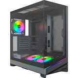 Montech  boîtier midi tower Noir | 2x USB-A | 1x USB-C | RGB | Window