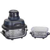 Ninja CRISPi friteuse à air chaud portable en verre 4-en-1 "Cyber Space" Gris bleu foncé/transparent