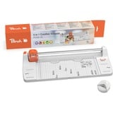 Peach 511061 massicot 5 feuilles, Tranchoir Blanc/Orange, 5 feuilles, Orange, Blanc