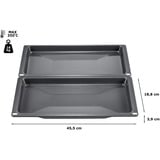 Siemens HZ530000 pièce et accessoire de four Plateau de cuisine Noir Acier, Plaque à pâtisserie Anthracite, Plateau de cuisine, Siemens, Acier, Four, Noir, 440 mm