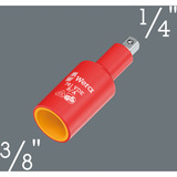 Wera 781 VDE A/B - Raccord 1/4", Adaptateur pour clés mixtes à cliquet Rouge