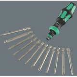 Wera 838 RA-R L Porte-embouts à main avec fonction cliquet, Tournevis Noir/Vert