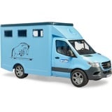 bruder MB Sprinter transporteur d'animaux avec cheval, Modèle réduit de voiture Bleu