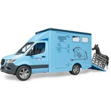 bruder MB Sprinter transporteur d'animaux avec cheval, Modèle réduit de voiture Bleu