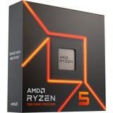 AMD Ryzen 5 7600X, 4,7 GHz (5,3 GHz Turbo Boost) socket AM5 processeur Unlocked, Boxed, processeur en boîte