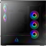 ARCTIC Xtender (Black) boîtier midi tower Noir (Mat) | 2x USB-A | 1x USB-C | RGB | Verre Trempé