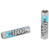 Ansmann 1000mAh NiMh Professionnel, Batterie Argent, AAA / HR03, Hybrides nickel-métal (NiMH), 1,2 V, 1000 mAh, Argent