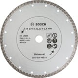 Bosch 2607019483 Disque de coupe Disque de coupe, Brique, Béton, Granit, Pierre naturelle, 23 cm, Bosch, 2,22 cm, 2,6 mm