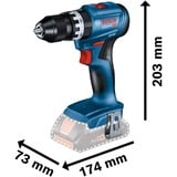 Bosch BOSCH GSB 18V-45 solo KARToN, Perceuse à percussion Bleu/Noir, 3,5 cm, 1 cm, 97 dB, 86 dB, 18 V, Lithium-ion