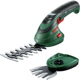Bosch BOSCH ISIO-Set, Cisailles à gazon Vert/Noir, 12 cm, Double-lame, 2,5 m/s², 1,5 m/s², Batterie, 3,6 V