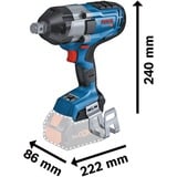 Bosch GDS 18V-1050 HC 1750 tr/min Noir, Bleu, Visseuse à choc Bleu/Noir, Visseuse à percussion, Poignée de pistolet, 3/4", Noir, Bleu, 1750 tr/min, 1300 tr/min
