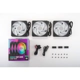 Cooler Master Mobius 120P ARGB 120x120x25, Ventilateur de boîtier Noir, 3 unités