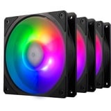 Cooler Master Mobius 120P ARGB 120x120x25 ventilateurs de boîtier Noir, 3 pièces, 120 x 120 x 25 mm, PWM, 3 unités