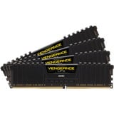 Corsair 64 Go DDR4-3200 Quad-Kit, Mémoire vive Noir, CMK64GX4M4E3200C16, Vengeance LPX, XMP