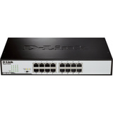 D-Link DGS-1016D, Switch Noir, Non-géré, Full duplex, Grille de montage